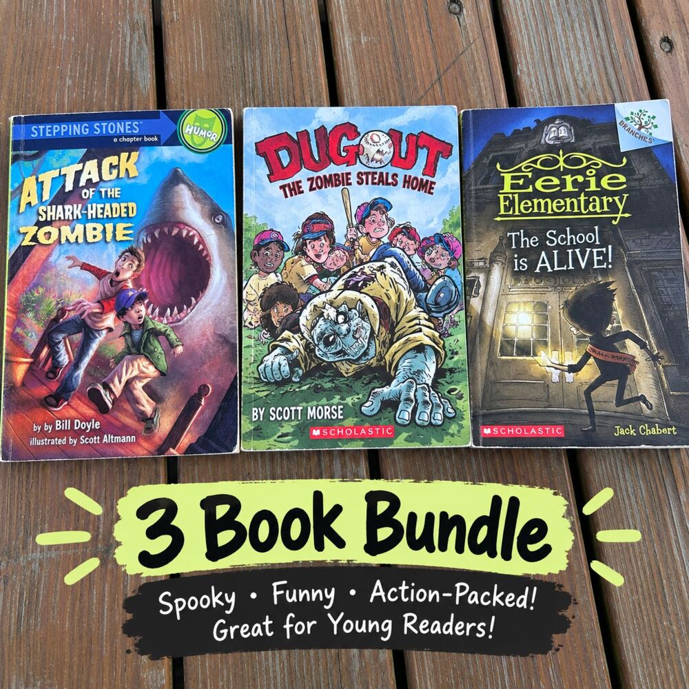3-Book Spooky Zombie Book Bundle – Zombies, Eerie Elementary & More